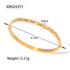 Zircon Bracelet Stainless Steel 18K Gold Inlaid Electroplating White Round