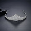 Zircon Bridal Crown Headband Copper Wedding Hair Accessory With Elegant Sparkling Design