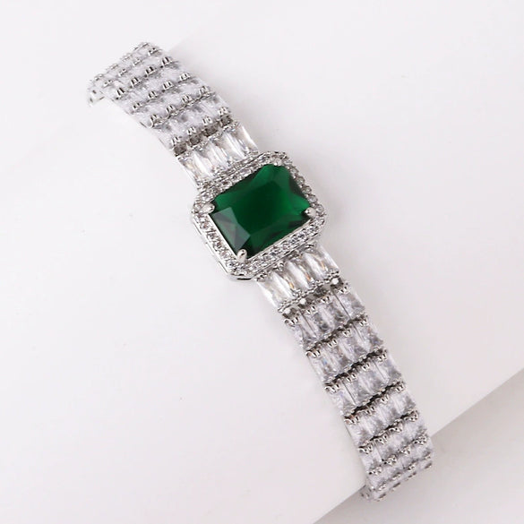 Zircon Diamond Geometric Wide Bracelet Luxury Fashion