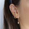 Zircon Ear Clips Geometric Style For Women