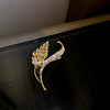 Zircon Flower Letter Brooch Electroplated Light Luxury Women's Suit Accessory