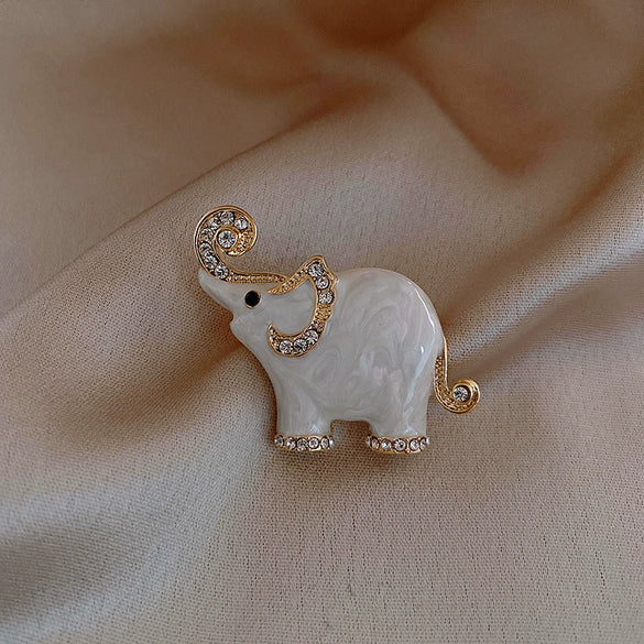 Zircon Flower Letter Brooch Electroplated Light Luxury Women's Suit Accessory