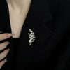 Zircon Flower Letter Brooch Electroplated Light Luxury Women's Suit Accessory