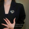 Zircon Flower Letter Brooch Electroplated Light Luxury Women's Suit Accessory
