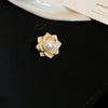 Zircon Flower Letter Brooch Electroplated Light Luxury Women's Suit Accessory