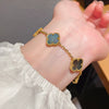 Zircon Flower Rhombus Hollow Handmade Adjustable Light Luxury All Match Elegant Women's Bracelet