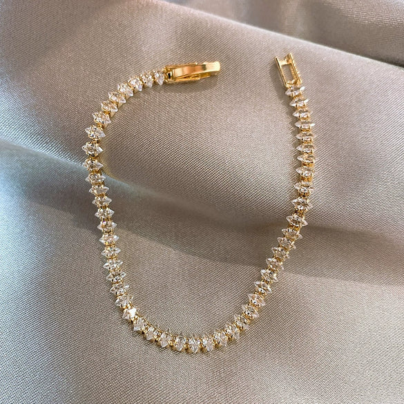 Zircon Geometric Dropshaped Inlay Bracelet For Women