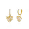 Zircon Inlaid Butterfly Heart Animal Women's Earrings Set