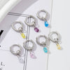 Zircon Inlaid Drop Shape Pendant Earrings For Women