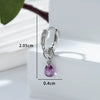 Zircon Inlaid Drop Shape Pendant Earrings For Women