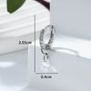 Zircon Inlaid Drop Shape Pendant Earrings For Women