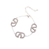 Zircon Microinlaid Letter Pig Nose Electroplated Highend Niche Bracelet Jewelry