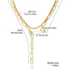 Zircon Necklace Mixed Gem Inlay Electroplating Ochain Geometric Rhombus Simple Style For Women
