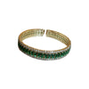 Zircon Open Bracelet Copper Material Simple Geometric Trendy Retro Elegant Fashion Design