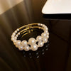 Zircon Open Bracelet Copper Material Simple Geometric Trendy Retro Elegant Fashion Design