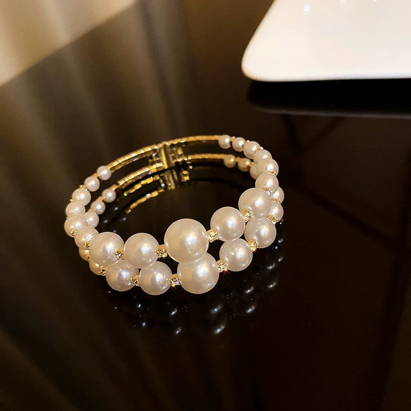Zircon Open Bracelet Copper Material Simple Geometric Trendy Retro Elegant Fashion Design