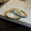 Zircon Open Bracelet Copper Material Simple Geometric Trendy Retro Elegant Fashion Design