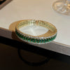 Zircon Open Bracelet Copper Material Simple Geometric Trendy Retro Elegant Fashion Design