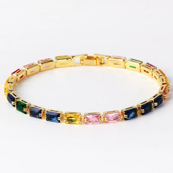 Zircon Retro Sweet Romantic Female Necklace Bracelet Geometric Electroplated Light Luxury Style