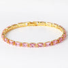 Zircon Retro Sweet Romantic Female Necklace Bracelet Geometric Electroplated Light Luxury Style