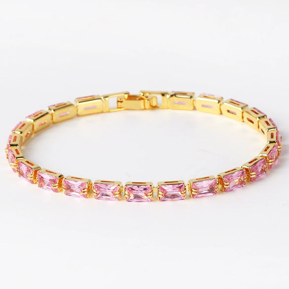 Zircon Retro Sweet Romantic Female Necklace Bracelet Geometric Electroplated Light Luxury Style