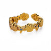Zircon Shellshaped Open Ring Geometric Style