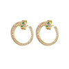 Zircon Snake Earrings With Diamond Encrustment Animals Zodiac Pattern