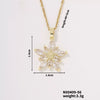 Zircon Snowflake Pendant Necklace For Women Twisted Chain Diamond Design