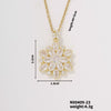 Zircon Snowflake Pendant Necklace For Women Twisted Chain Diamond Design