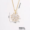 Zircon Snowflake Pendant Necklace For Women Twisted Chain Diamond Design