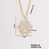 Zircon Snowflake Pendant Necklace For Women Twisted Chain Diamond Design