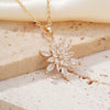 Zircon Snowflake Women's Necklace Fashionable And Elegant Design Twisted Chain