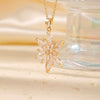 Zircon Snowflake Women's Necklace Fashionable And Elegant Design Twisted Chain