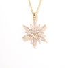 Zircon Snowflake Women's Necklace Fashionable And Elegant Design Twisted Chain