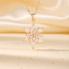 Zircon Snowflake Women's Necklace Fashionable And Elegant Design Twisted Chain