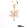 Zircon Snowflake Women's Necklace Fashionable And Elegant Design Twisted Chain