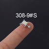 Zircon Stainless Steel Geometric Electroplated Ear Nail Piercing Jewelry