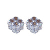 Zircon Three Dimensional Square Earrings For Women Geometric Style