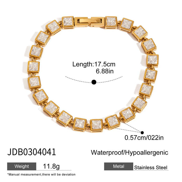 Zirconencrusted Stainless Steel Bracelets For Girls Light Luxury Style