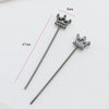 Zirconium Inlaid Copper Plated Gold Baroque Elf Magic Scepter Jewelry Accessories