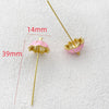 Zirconium Inlaid Copper Plated Gold Baroque Elf Magic Scepter Jewelry Accessories