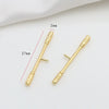 Zirconium Inlaid Copper Plated Gold Baroque Elf Magic Scepter Jewelry Accessories