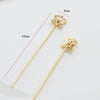 Zirconium Inlaid Copper Plated Gold Baroque Elf Magic Scepter Jewelry Accessories