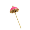 Zirconium Inlaid Copper Plated Gold Baroque Elf Magic Scepter Jewelry Accessories
