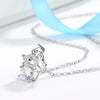 Zodiac Mouse S925 Sterling Silver Pendant Necklace With Mixed Gem Inlay And Electroplating For Women