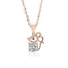 Zodiac Mouse S925 Sterling Silver Pendant Necklace With Mixed Gem Inlay And Electroplating For Women