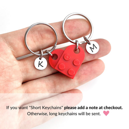Personalised Heart Keychain Set