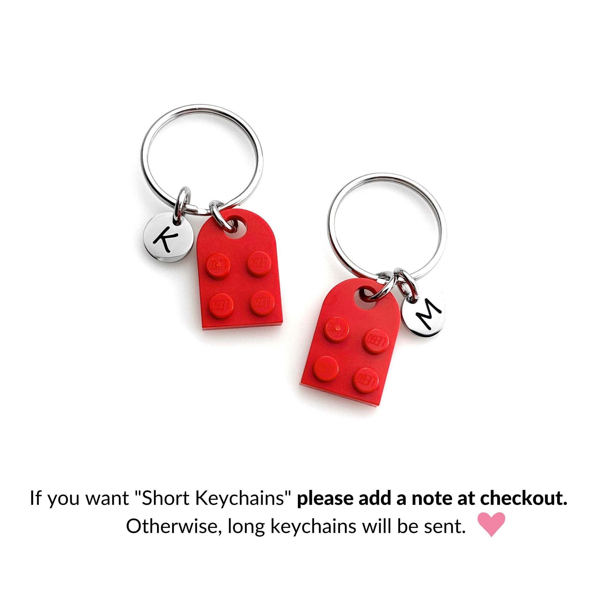 Personalised Heart Keychain Set